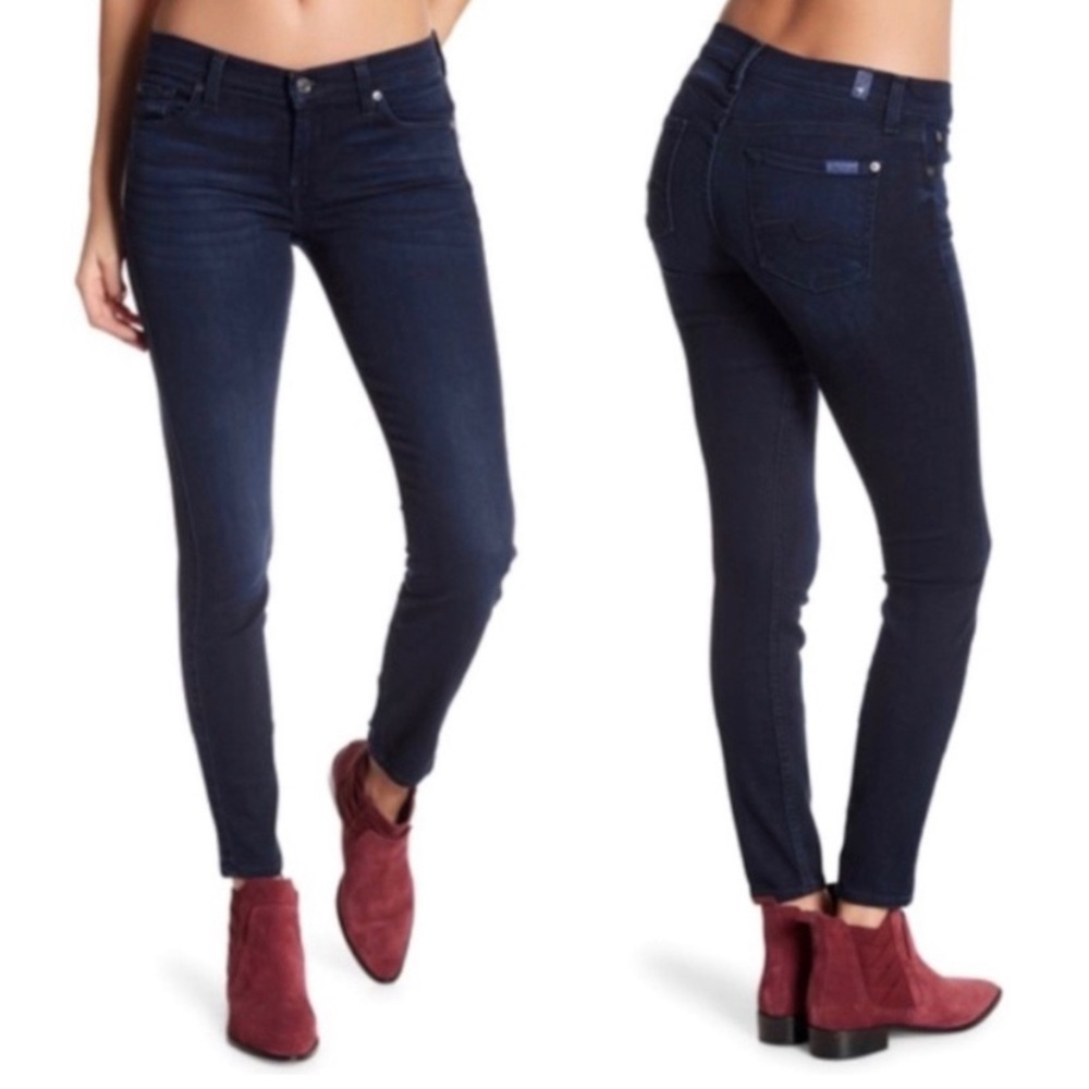 7FAM • Gwenevere Dark Wash Skinny Jeans